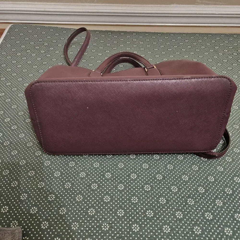 KATE SPADE Laurel Way Evangelie‎ MOHAGANY Convertible Satchel Tote SEE VIDEO